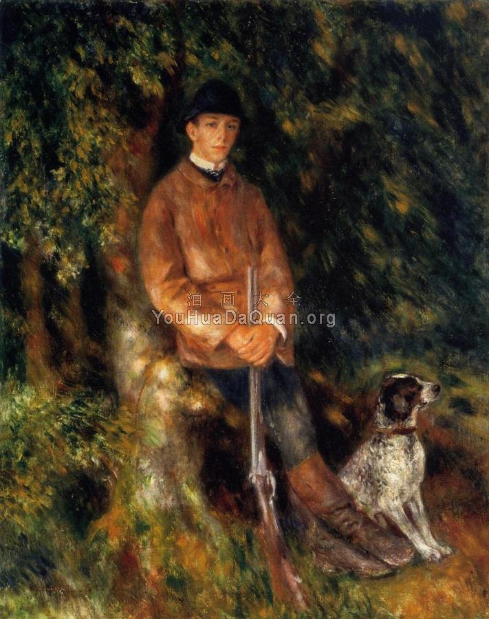 Alfred Berard and His Dog - 皮埃尔·奥古斯特·雷诺阿
